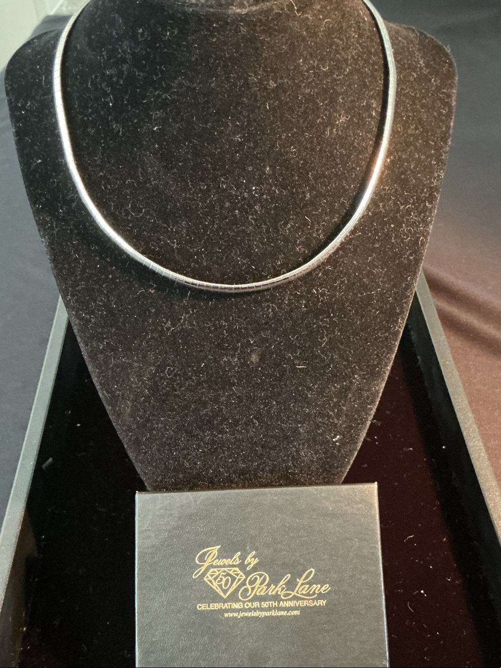 Park Lane Silver-Tone Smooth Omega Necklace